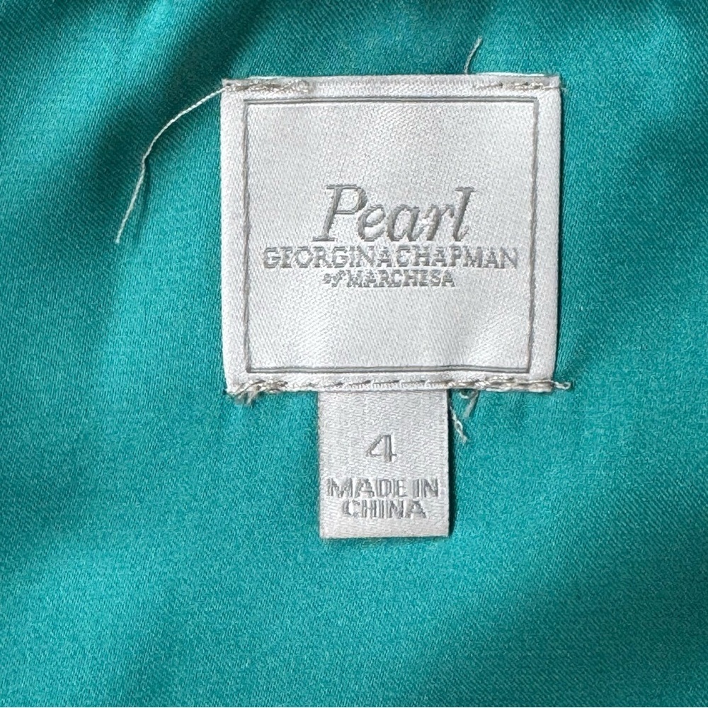 Pearl by Georgina Chapman Strapless Floral Handkerchief Hem Dress - Picture 11 of 14